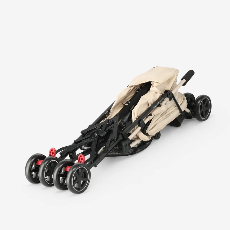 Regenschirm-Kinderwagen – Verstellbarer Kinderwagen – Bis zu 15 kg – Cremefarben
