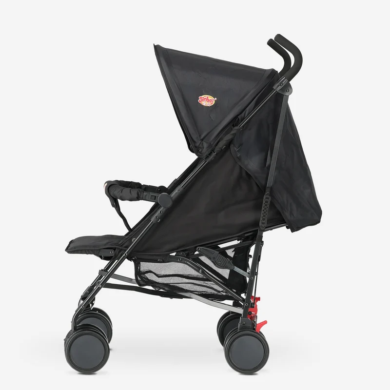 Regenschirm-Kinderwagen – Verstellbarer Kinderwagen – Bis zu 15 kg – Schwarz