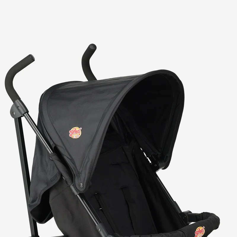 Regenschirm-Kinderwagen – Verstellbarer Kinderwagen – Bis zu 15 kg – Schwarz