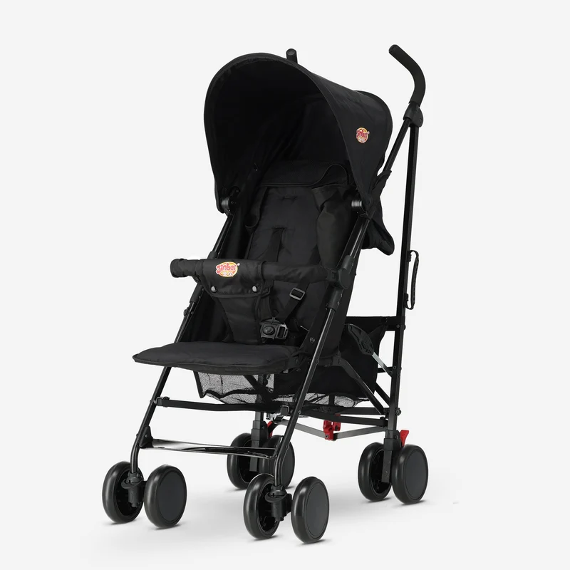 Regenschirm-Kinderwagen – Verstellbarer Kinderwagen – Bis zu 15 kg – Schwarz