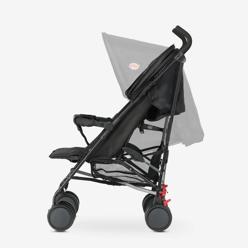 Regenschirm-Kinderwagen – Verstellbarer Kinderwagen – Bis zu 15 kg – Schwarz