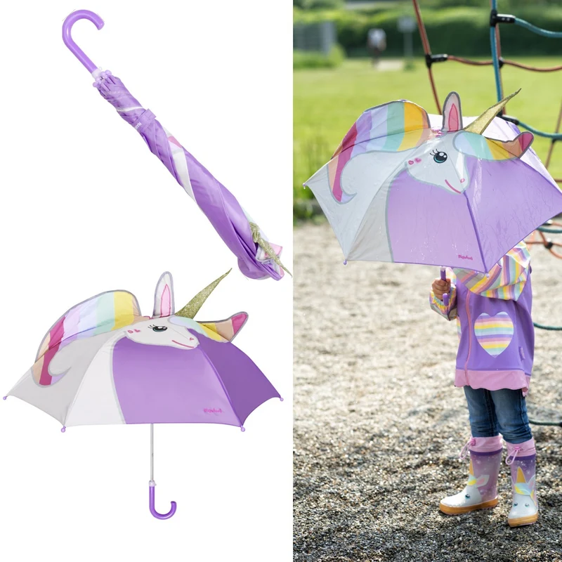 Playshoes Regenschirm Einhorn Lila Rosa