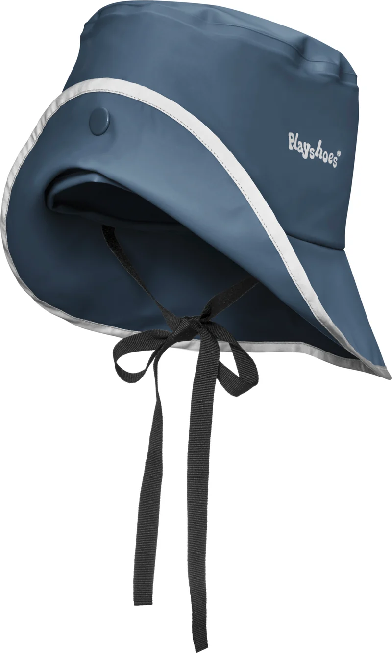 Playshoes Regenhut in Signalfarbe + Reflektorstreifen