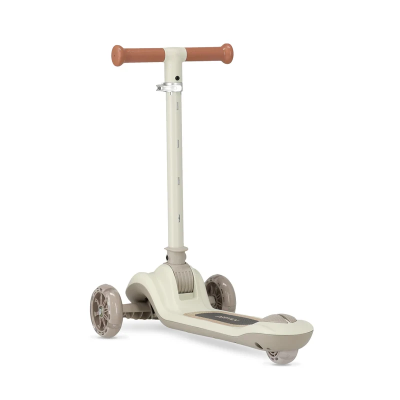 Harvey Kinder-Tretroller mit 3 Rädern und LED – verstellbar von 65 bis 80 cm – grau