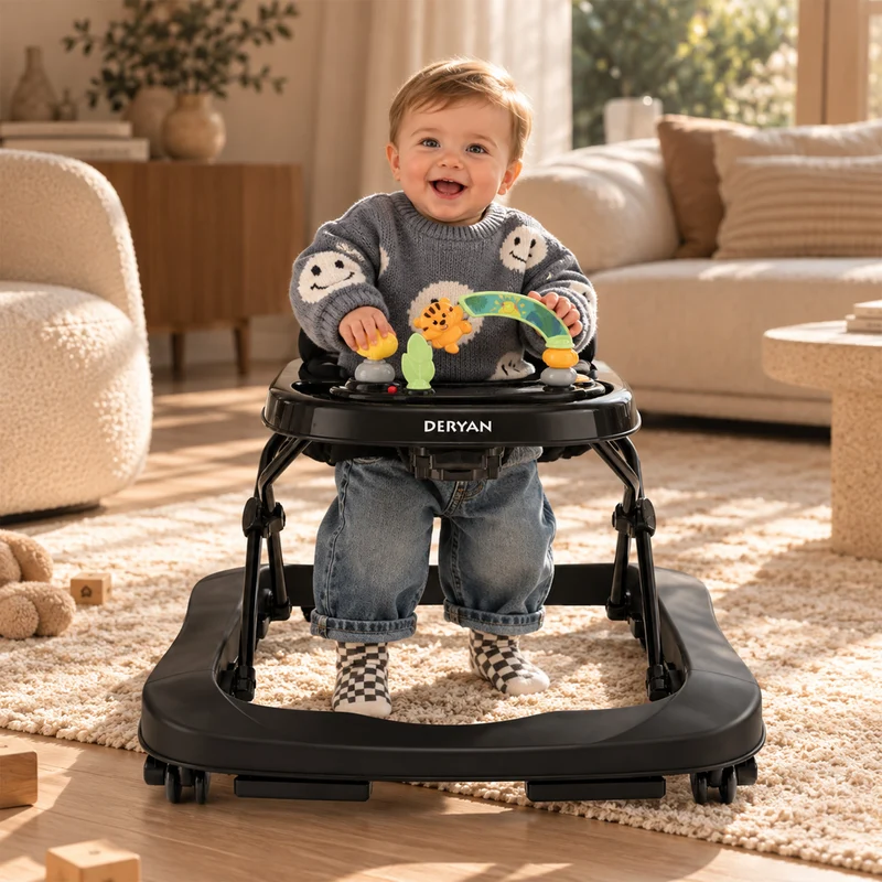 2-in-1 Lauflernwagen Schwarz