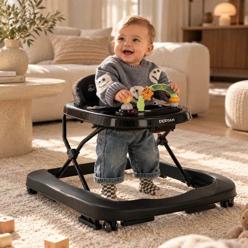 2-in-1 Lauflernwagen Schwarz