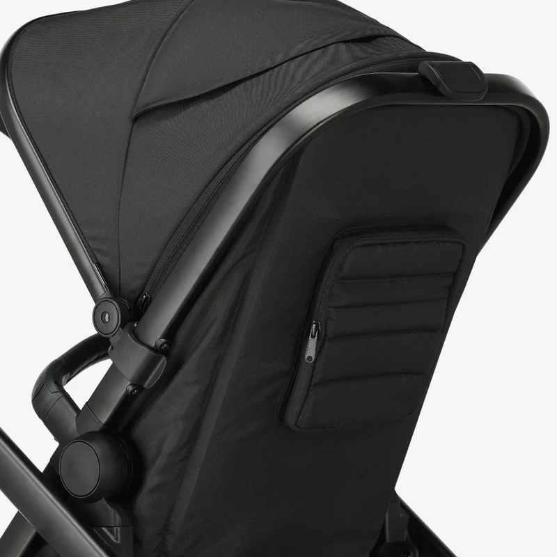 Evy² Duo Kinderwagen Schwarz, zweisitzig