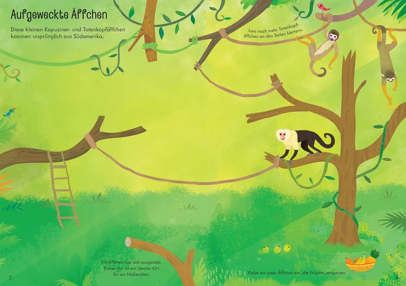 Usborne Kinder Stickerbuch: Tiere im Zoo