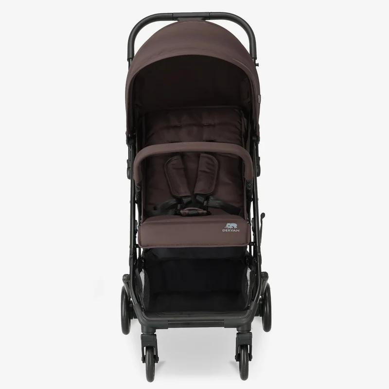 Luxuriöser Easy² Leichtbau-Kinderwagen – Schokoladenbraun