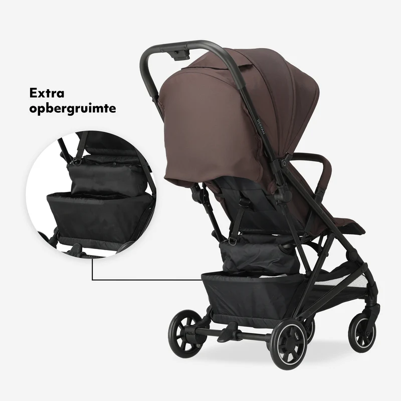 Luxuriöser Easy² Leichtbau-Kinderwagen – Schokoladenbraun