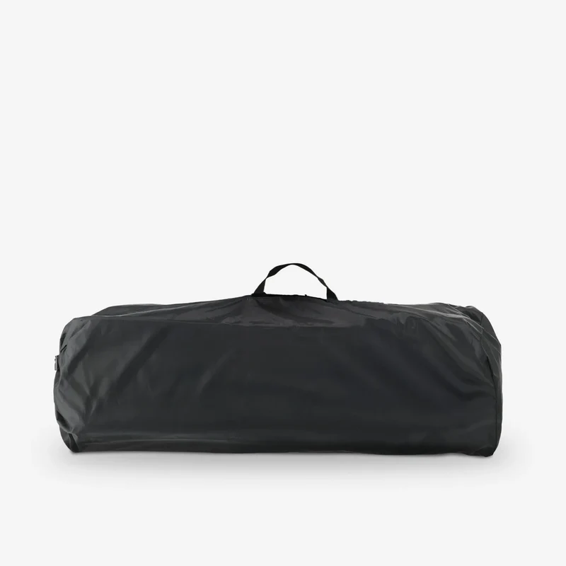 2-in-1-Campingbett und Laufstall – inklusive Bodenverhöher – Holzoptik