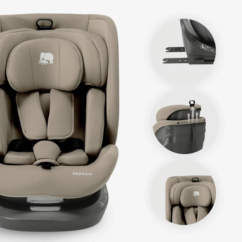 Cassie Luxe i-Size-Autokindersitz 40–150 cm, Isofix, 360° – Truffle Nougat