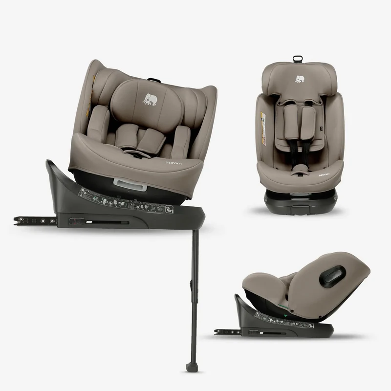 Carly Luxe i-Size-Autokindersitz 0–36 kg, Isofix, 360° – Truffle Nougat