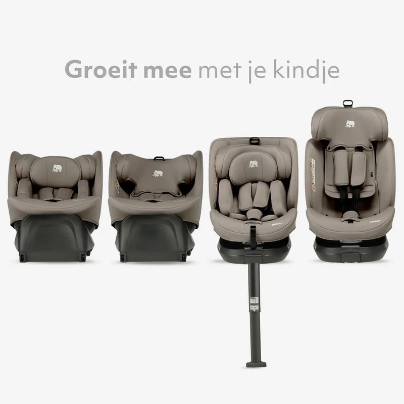Carly Luxe i-Size-Autokindersitz 0–36 kg, Isofix, 360° – Truffle Nougat