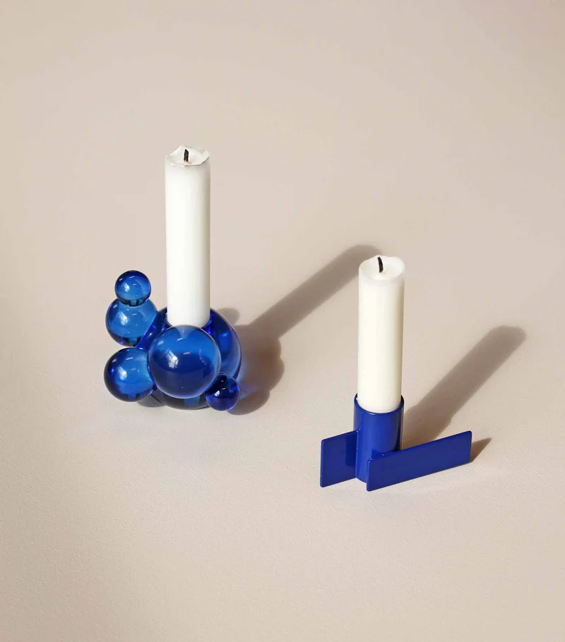 Kerzenständer "Icon" | kobaltblau