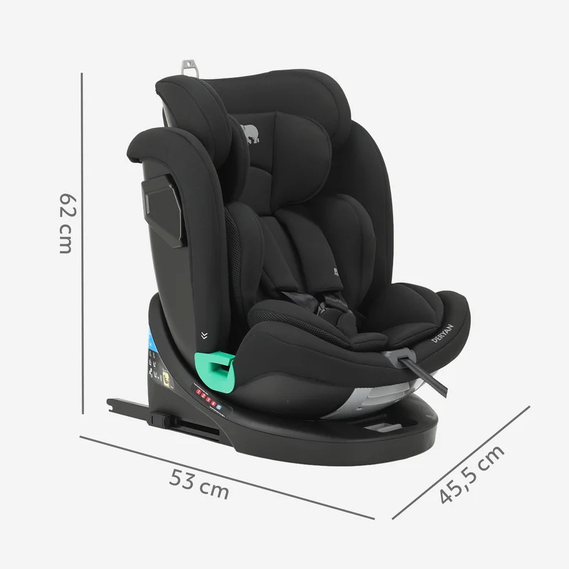 Colin Luxe i-Size-Autokindersitz 0–36 kg, Isofix, 360° – Schwarz