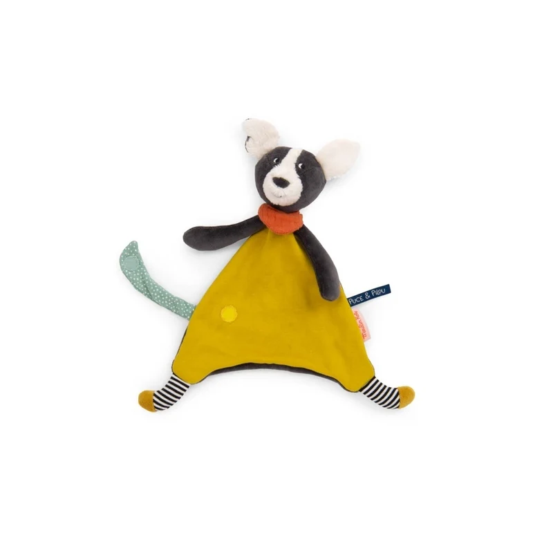Moulin Roty Schmusetuch Hund Gelb Puce