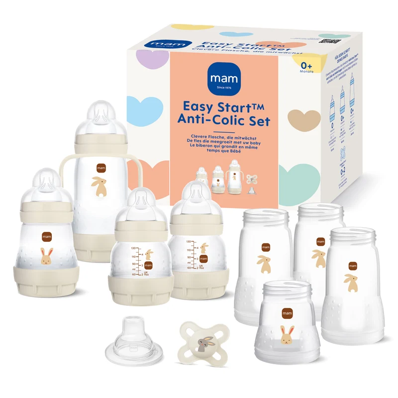 MAM Babyflaschen Erstlingsset Easy Start Medium 11-teiliges Geschenk zur Geburt