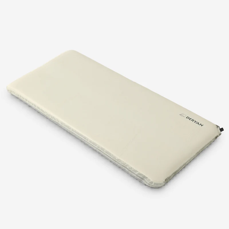 Selbstaufblasbare Campingmatratze – Creme – 120 x 60 cm