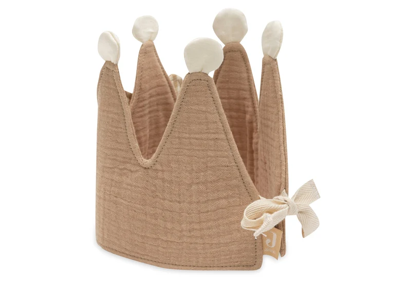 Jollein Kinder Geburtstagskrone mit Zahlen 1-4 (Musselin Beige)