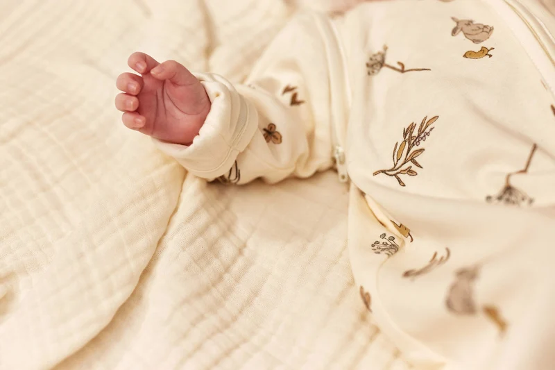 Jollein Baby Schlafsack Neugeborene mit abnehmbaren Ärmeln Jersey Rund 60cm – Riverside