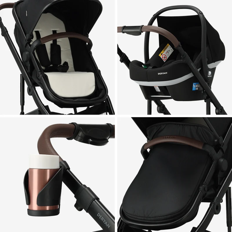 Noa 3-in-1 Kinderwagen Schwarz
