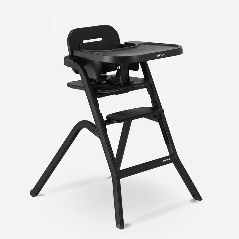 Curve Kinderstuhl-Set mit Wippstuhl und Sitzkissen – Schwarz