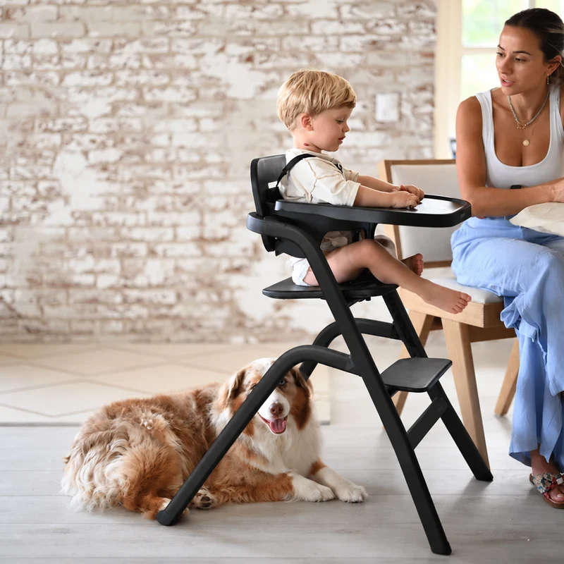 Curve Kinderstuhl-Set mit Wippstuhl und Sitzkissen – Schwarz