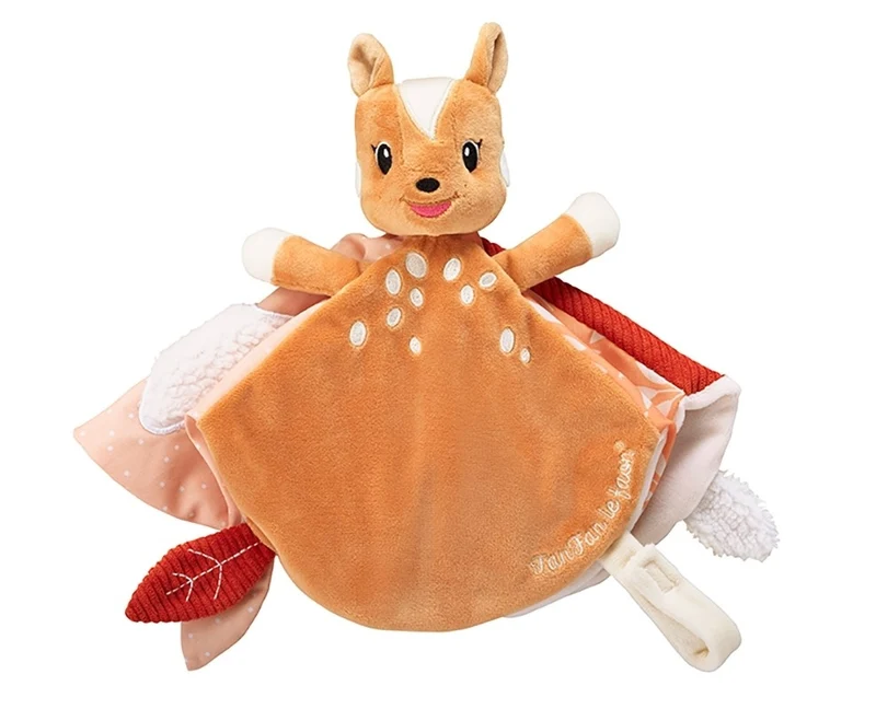 Vulli Fanfan le faon 2er Geburtsset Beißfigur Reh + Schmusetuch m Schnullerband