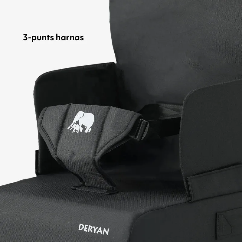 Travel Booster Seat - Inklusive Befestigungsgurt Schwarz