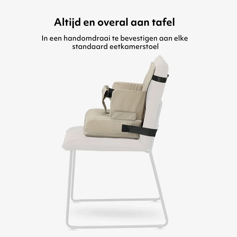 Travel Booster Seat - Inklusive Befestigungsgurt Nougat