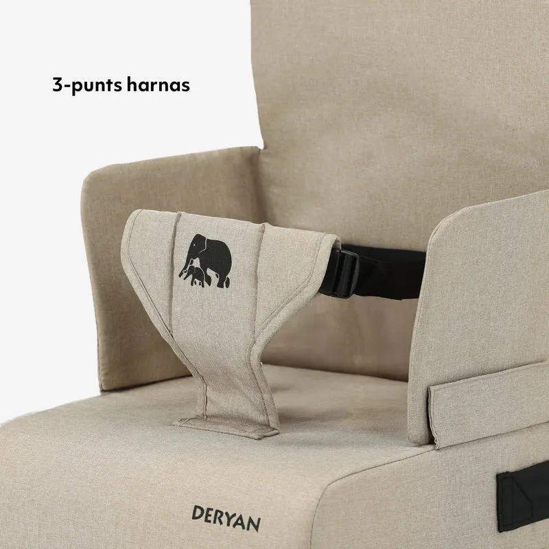 Travel Booster Seat - Inklusive Befestigungsgurt Nougat