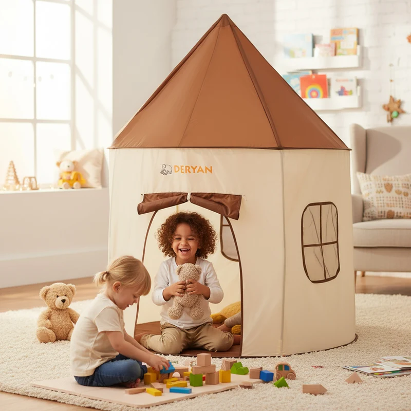 Spielzelt Beige & Braun