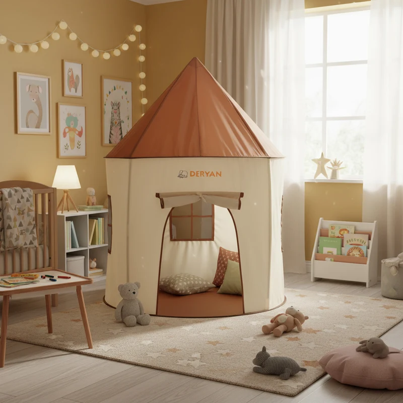 Spielzelt Beige & Braun