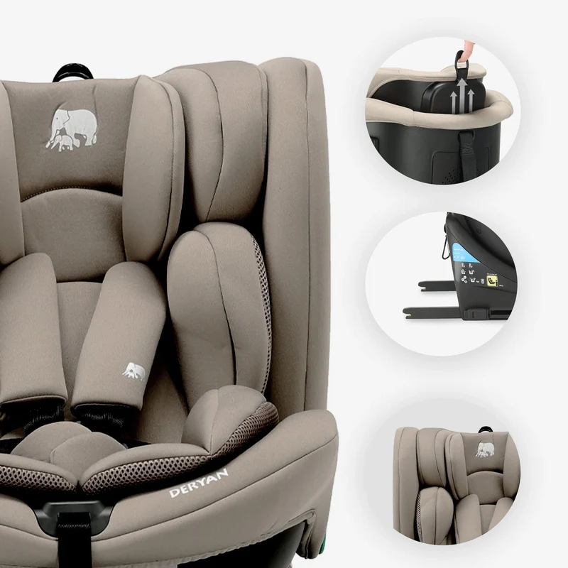 Colin Luxe i-Size-Autokindersitz 40–150 cm, Isofix, 360° – Truffle Nougat
