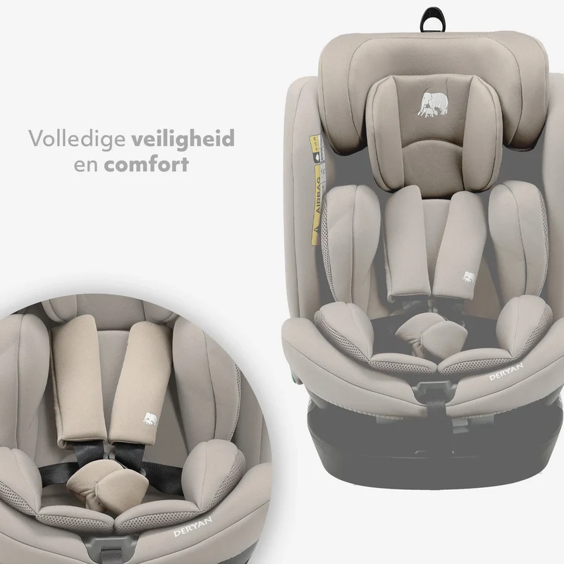 Colin Luxe i-Size-Autokindersitz 40–150 cm, Isofix, 360° – Truffle Nougat