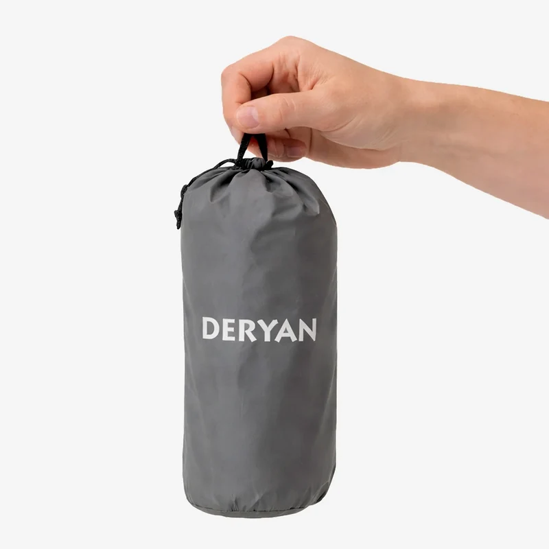 DERYAN – Luftmatratze für Camping – inklusive Tasche – grau
