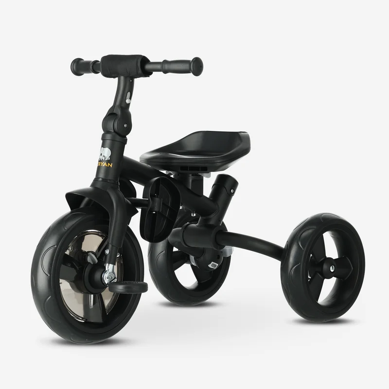 Explorer Luxe Dreirad mit Schiebestange – zusammenklappbar mit Korb, grün
