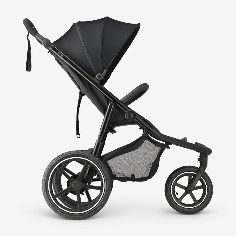 Deryan Luxuriöser Bolt Laufkinderwagen Schwarz