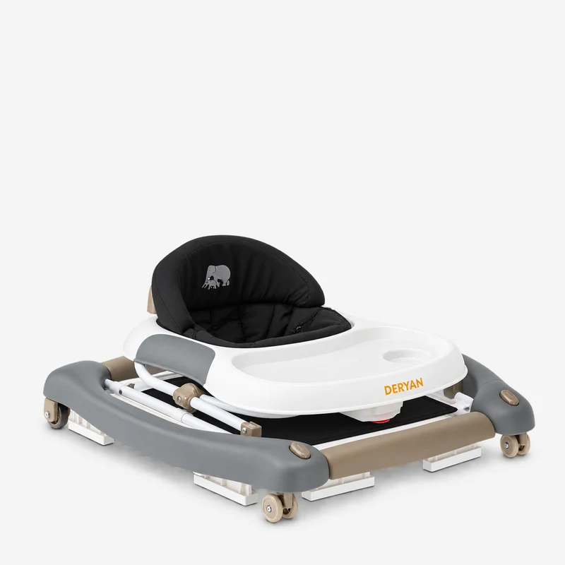 4-in-1 Lauflernwagen Schwarz & Braun