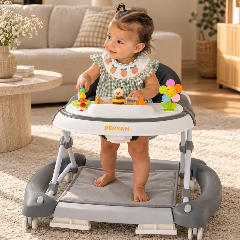 4-in-1 Lauflernwagen Grau