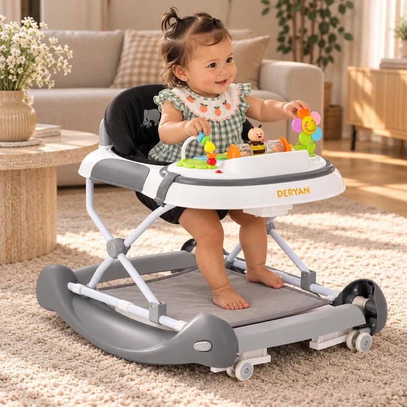 4-in-1 Lauflernwagen Grau