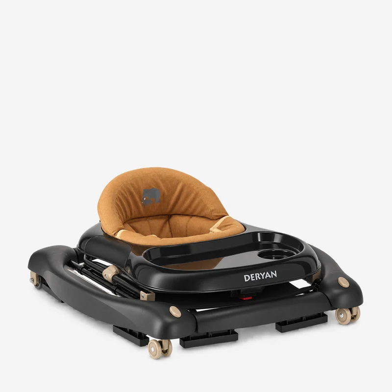 4-in-1 Lauflernwagen Schwarz & Nougat