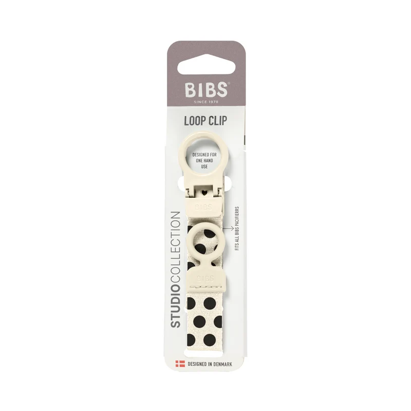 BIBS Schnullerband Studio Collection Punkte Schwarz