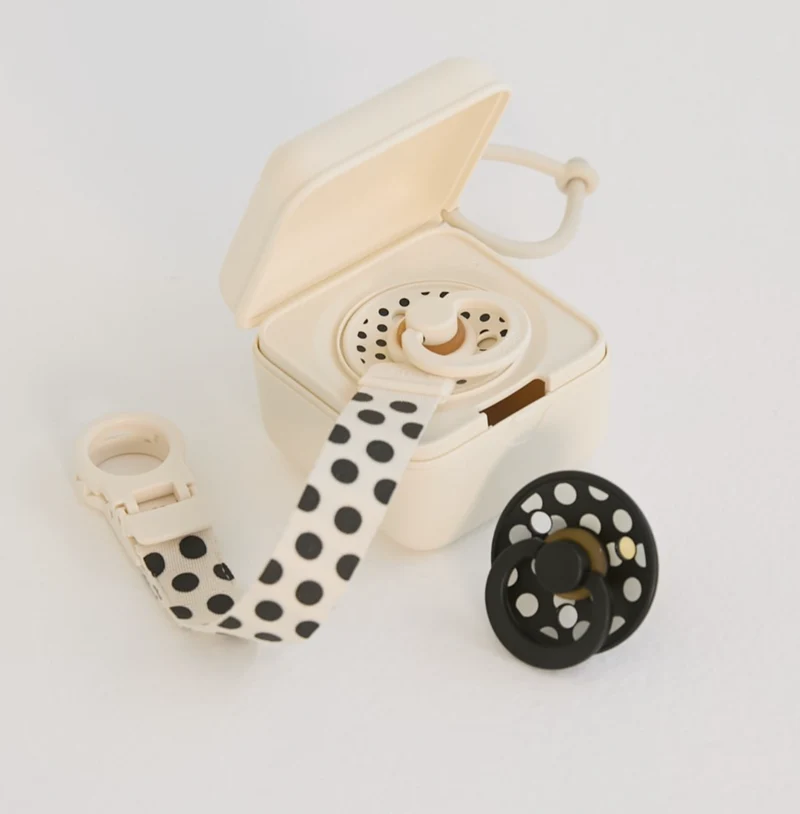 BIBS Schnullerband Studio Collection Punkte Schwarz