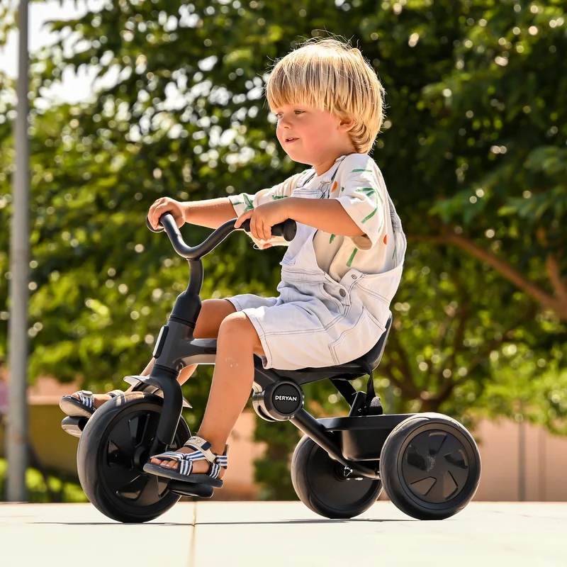 Drifter Driewieler met duwstang Zwart