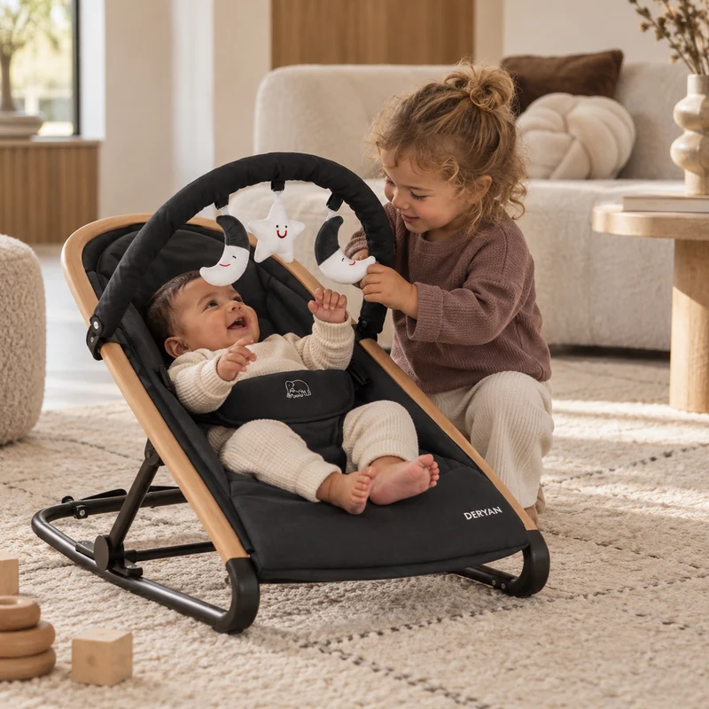 Babywippe Rocker Schwarz