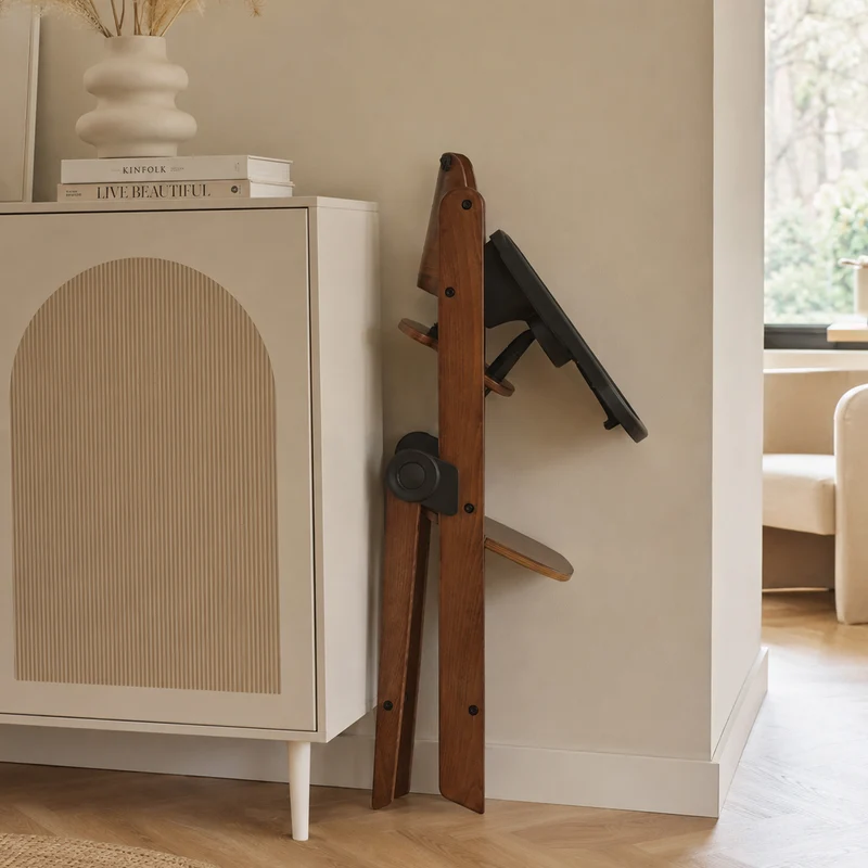 Odin Luxe Houten Meegroeistoel Kinderstoel met Bouncer - Inclusief Eetblad - Verstelbare Kinderstoel - Wood/Nougat