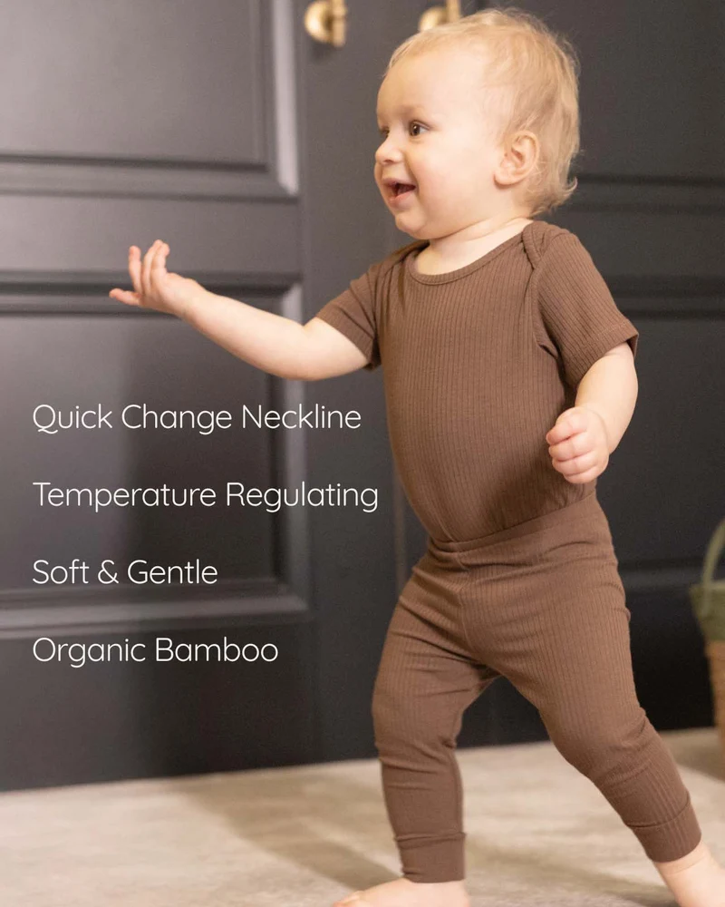 BABYGO® Kurzer Rippstrick-Body & Leggings | 2er-Pack