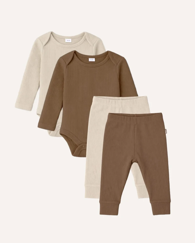 BABYGO® Langer Rippstrick-Body & Leggings | 2er-Pack